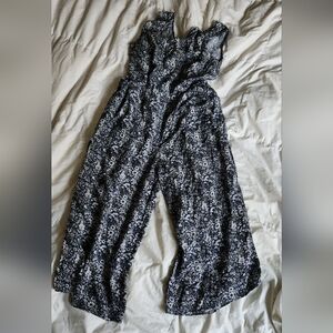 Floral Cropped Wide Leg Jumpsuit Twik Simons Small